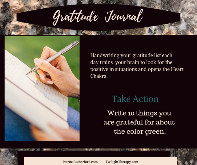 Handwriting in your gratitude journal daily will teach your brain to look for the positive, happy things in your life. The brain will begin to form solutions instead of complaints. 